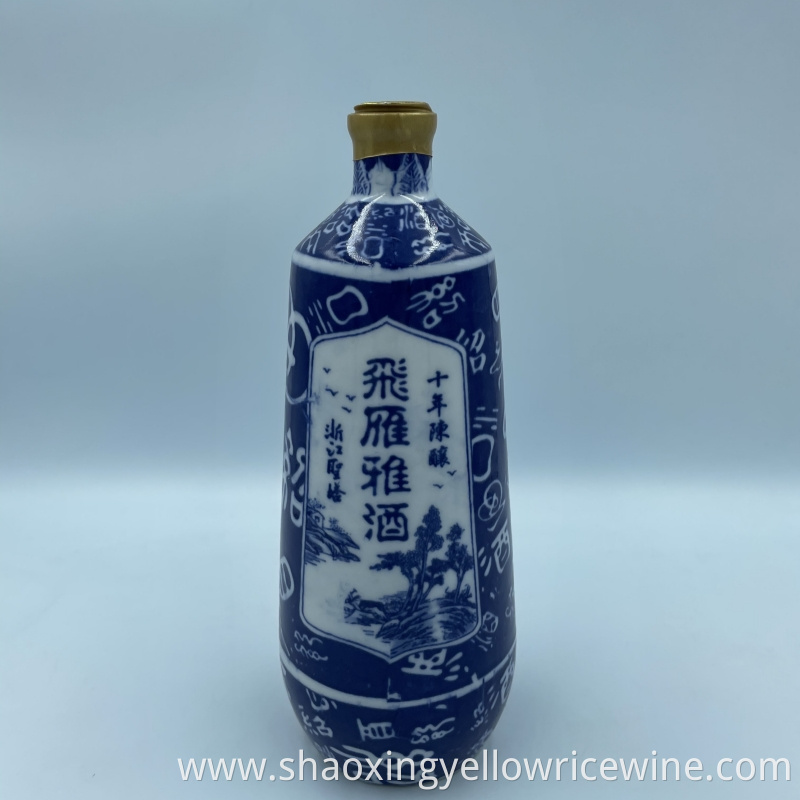 Porcelain Bottle Yellow Wine Jpg